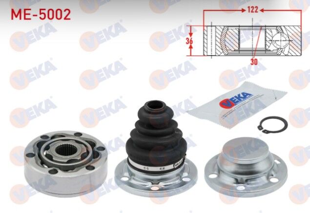 Mercedes Vito (638) 108 CDI 1997-2003 Aks Kafası Sol-Sağ Ön İç 30X36X122