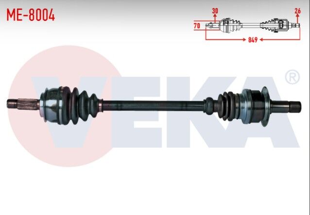 Mercedes Vito (W639) 111 CDI Uzunluk 849mm 2003-2014 Komple Aks Sol-Sağ Arka