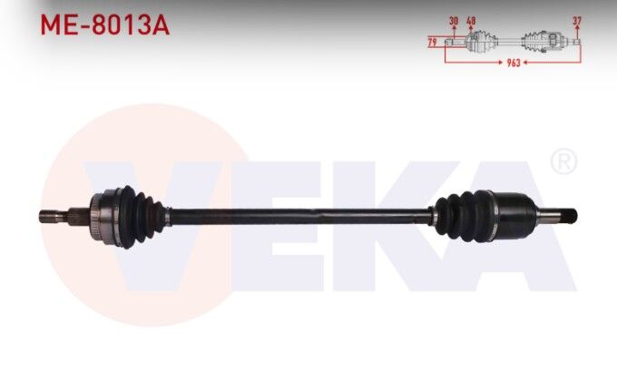 Mercedes M Serisi (W163) ML 270 CDI Absli 48 Dış Uzunluk 963 mm 1998-2005 Komple Aks Sağ Ön