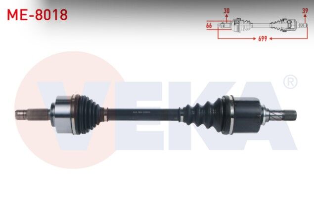 Mercedes Vito (W447) 111 CDI - 114 CDI - 116 CDI 2014- Komple Aks Sol Ön Uzunluk 699mm