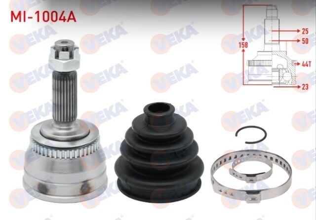 Hyundai Accent Admire 1.5 CRDI 2003-2006 Aks Kafası Sol-Sağ Ön Dış 25X23X50 Absli 44 Dış Uzunluk 158mm