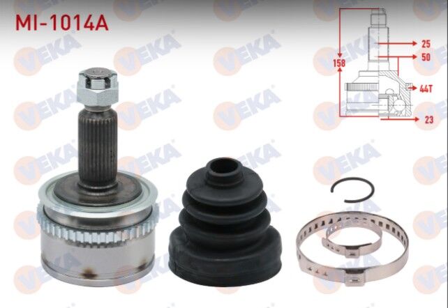 Mitsubishi L 200 (KBT,KAT) 2.5 DID 4X4 A-T Absli 47 DIS 30X35X69 Uzunluk 164,5mm 2007- Aks Kafası Sol-Sağ Ön Dış