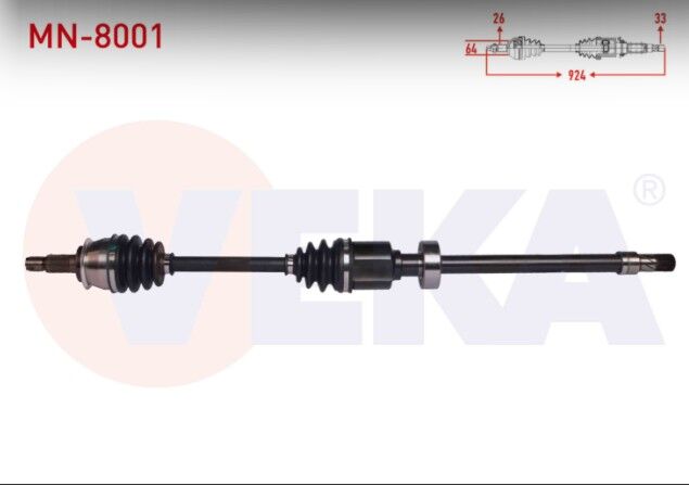 Mini Cooper (R50,R53) 1.6 M-T Uzunluk 924 mm 2001-2006 Komple Aks Sağ Ön