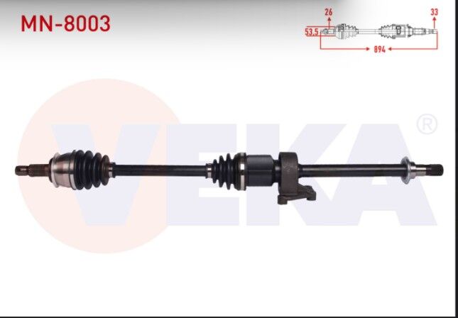 Mini Cooper (R50,R53) 1.6 A-T Uzunluk 894 mm 2001-2006 Komple Aks Sağ Ön