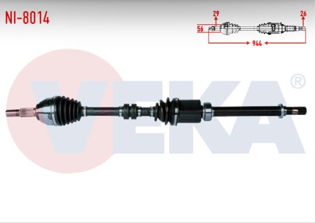 Nissan Juke (F15) 1.5 DCI Uzunluk 944mm 2010- Komple Aks Sağ Ön