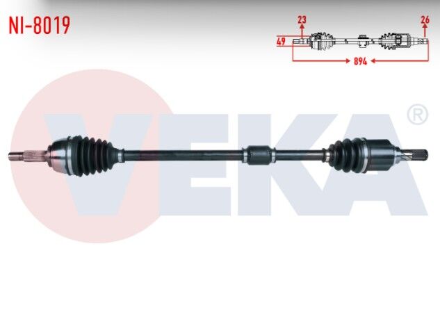 Nissan Micra (K12) 1.2i 16v M-T Uzunluk 894mm 2003-2010 Komple Aks Sağ Ön