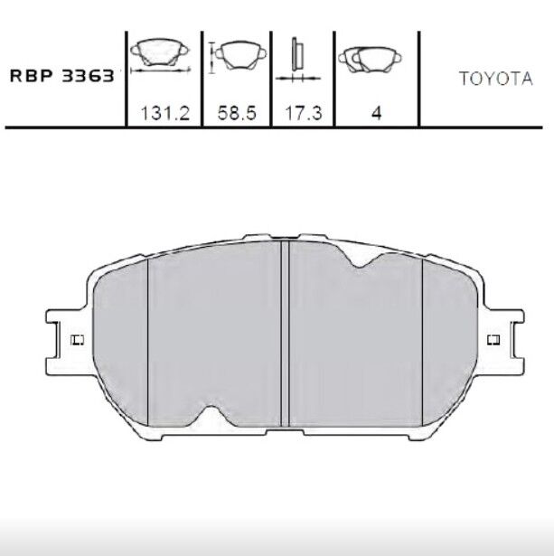 Camry 01-06/Lexus 05-11 Ön Fren Balata