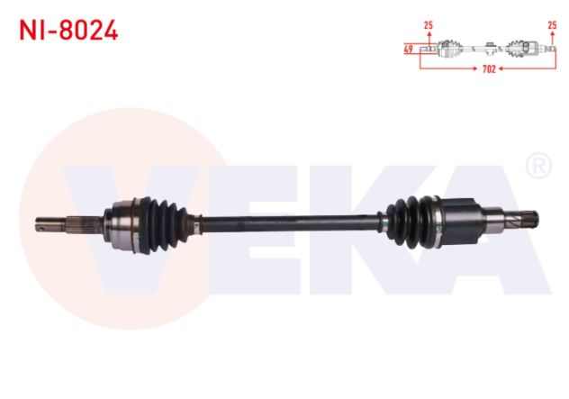 Nissan Micra IV (K13) 1.2 DIG A-T Uzunluk 702 mm 2010- Komple Aks Sol Ön