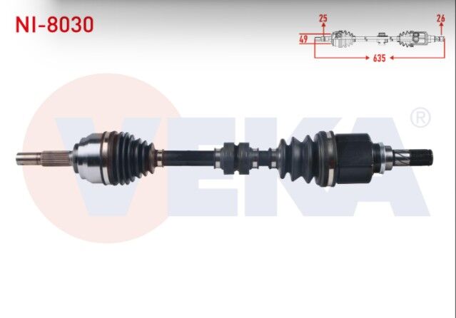 Nissan Note (E12) 1.5 DCI M-T Uzunluk 635 mm 2013- Komple Aks Sol Ön