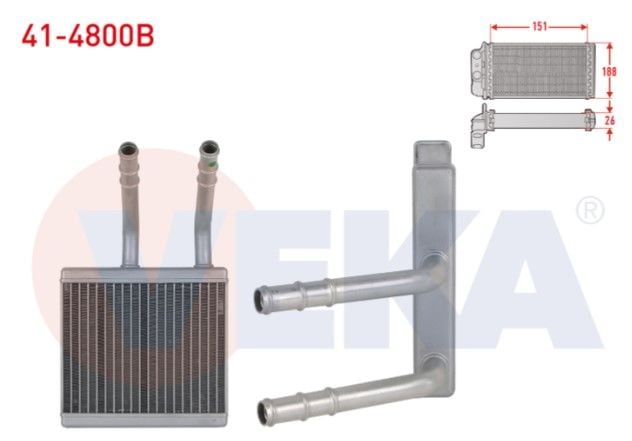SSANGYONG ACTYON I 2.0 XDI 2005-2012 / KYRON 2.0 XDI 2005-2011 KALORİFER RADYATÖRÜ BRAZING
