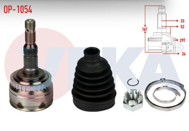 Opel Corsa C 1.7 CDTI Absli 29 DIS 33X24X52 Uzunluk 168 mm 2000-2006 Aks Kafası Sol-Sağ Ön Dış