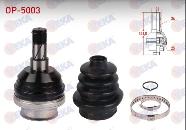 Opel Vectra B 1.8i 16v 34X25X35 Uzunluk 142,2mm 1995-2003 Aks Kafası Sol-Sağ Ön İç