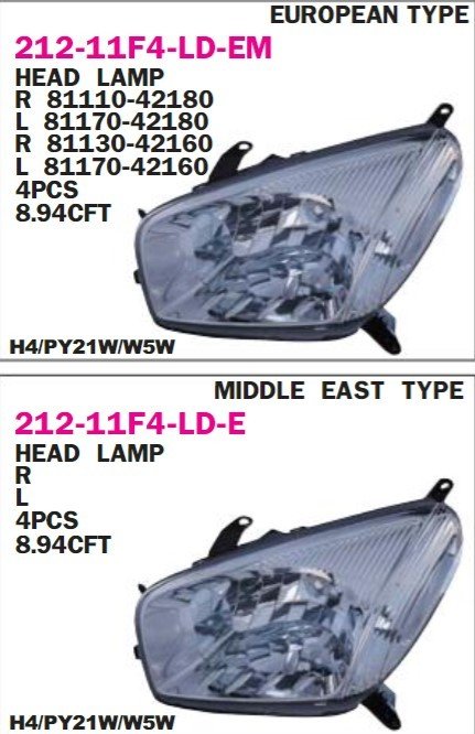Toyota RAV4 (A2) Far Sol 01-03 Benzin