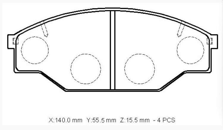 Toyota Hilux 2.4 LN85/LN145 90- HIACE 90- Ön Balata IOTO