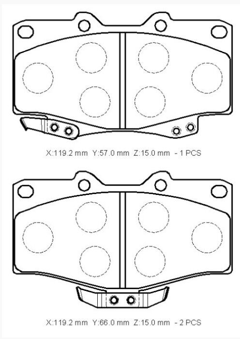Toyota Hilux LN106 92- / Land Cruiser 70/80/90 Ön Balata IOTO