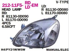 Toyota Yaris Far Sol 03-05 Benzin