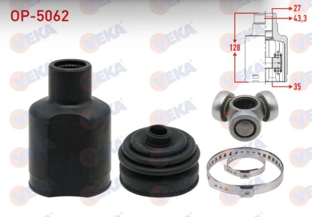 Opel Antara 2.0 CDTI 4X4 2007-/ Chevrolet Captiva (C100) 2.0 D 4X4 2006-2014 Aks Kafası Sağ Ön İç 27X34X43,3 Uzunluk 128mm