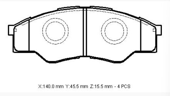 Toyota Hilux Vigo 4X2 2008- Ön Balata IOTO