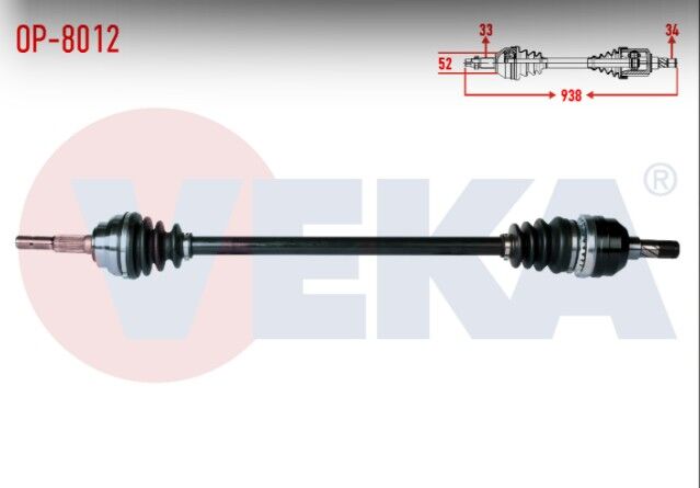 Opel Vectra A 1.8 Uzunluk 938mm 1988-1995 Komple Aks Sağ Ön