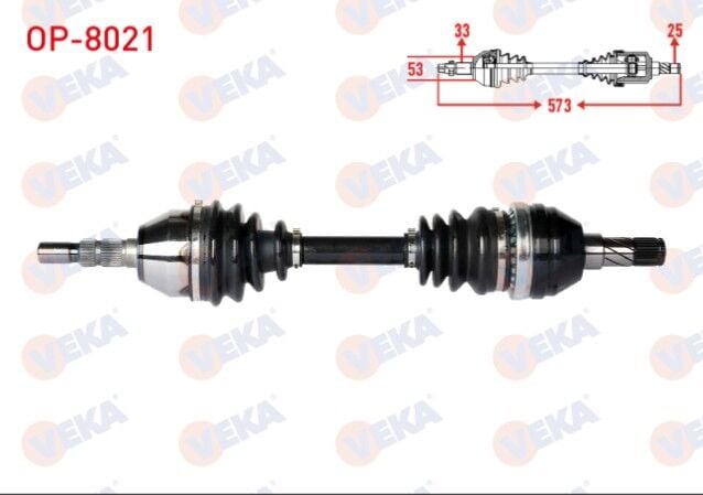 Opel Astra H 1.3 CDTI Uzunluk 573mm 2004-2010 Komple Aks Sol Ön