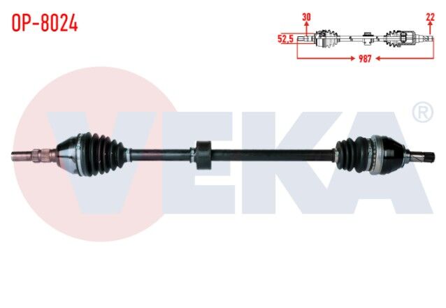 Opel Vectra C 1.6 16v Uzunluk 987mm 2002-2008 Komple Aks Sağ Ön
