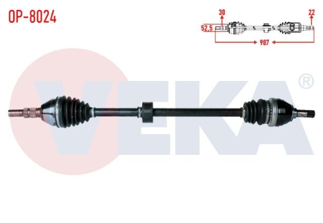 Opel Vectra C 1.6 16v Uzunluk 987mm 2002-2008 Komple Aks Sağ Ön