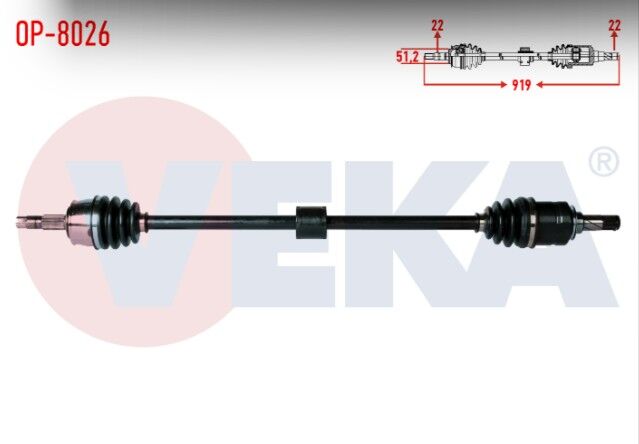 Opel Corsa D 1.2 M-T Uzunluk 919mm 2006-2014 Komple Aks Sağ Ön