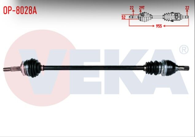 Opel Vectra B 1.6i Absli 29 Dış Uzunluk 955mm 1995-2003 Komple Aks Sağ Ön