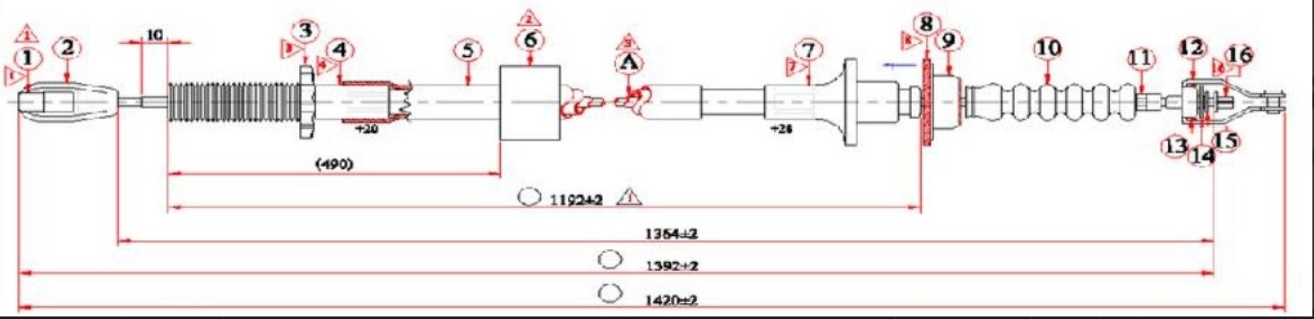 Excel 90-94 Debriyaj Teli