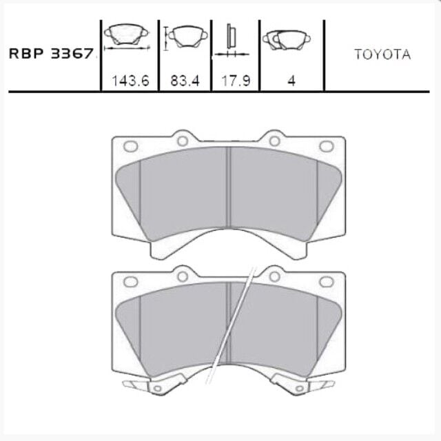 Land Cruiser 4.5 D4D 07- Ön Fren Balata