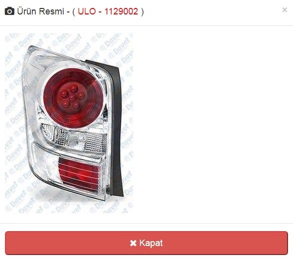 Toyota Corolla Verso 12-16 Sıfır Stop Lambası ULO1129001-1129002 Orjinal