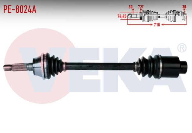 Karsan Premier 2.8 D Absli 72 Dış Uzunluk 718mm 2007-2010 Komple Aks Sağ Ön