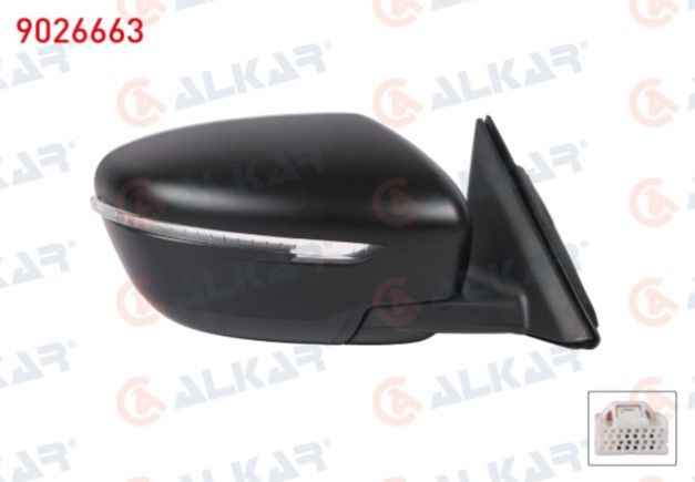 NISSAN X-TRAIL 2014- DIS DIKIZ AYNASI SAG ELEKTRIKLI ISITMALI ASTARLI SINYALLI 7 PIN