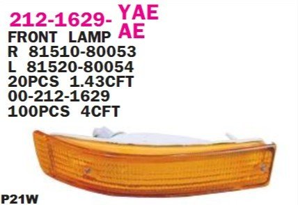 Toyota Corolla Tampon Sinyali Sol 88-92 Benzin