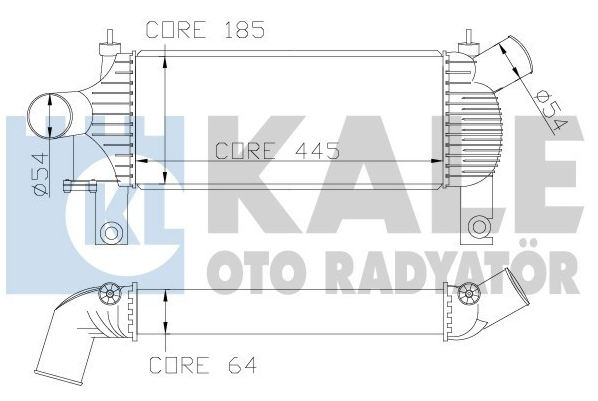 Nissan Navara YD25 2005 İntercooler  445X185X64