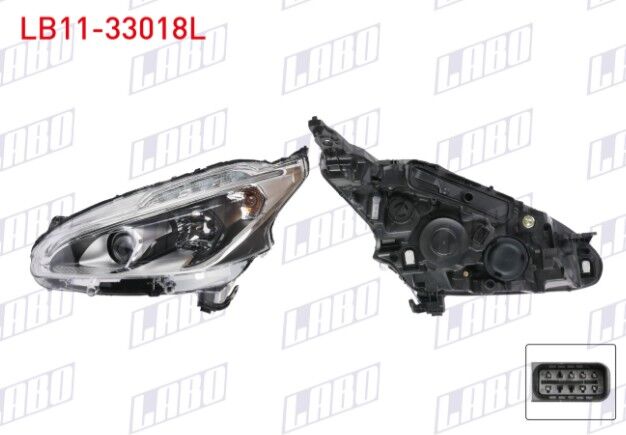 Peugeot 208 2015-2018 Far Sol Ledli