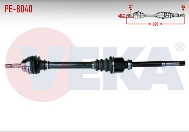 Peugeot 301 1.6 HDI Uzunluk 890mm 2012- Komple Aks Sağ Ön