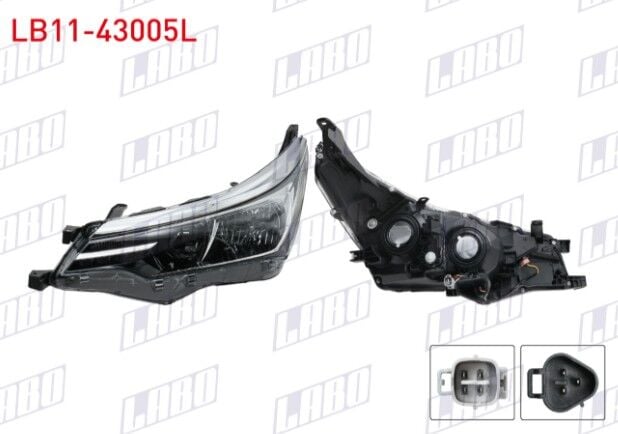 Toyota Corolla 17-18 Far Sol Motorlu Ledli Nikelaj Çıtalı