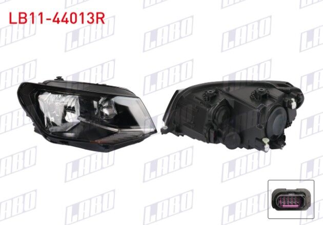 Volkswagen Caddy 2016- Far Sağ (Siyah Çerçeveli)