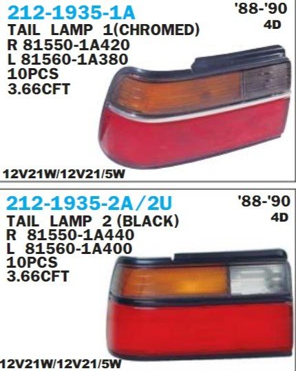 Toyota Corolla Stop Lambası Sağ 88-92 Benzin