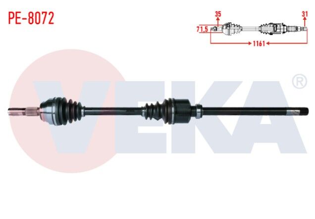 Karsan Jest 2.3 D Euro 5 MT Uzunluk 1161mm 2012- Komple Aks Sağ Ön