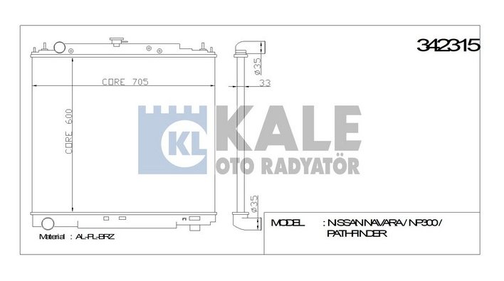 Nissan Navara Radyatör Manuel 2005 21460 EB30A